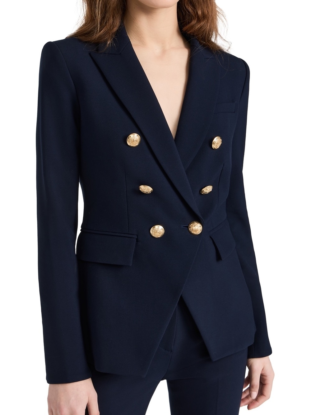 Veronica Beard Miller Dickey Jacket Blazer Navy Blue with Gold Buttons Size 00 - Picture 14 of 14
